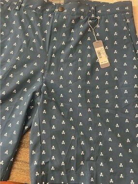 Peter Millar Navy Shorts with White Skull Print